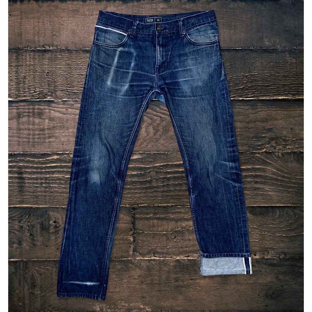 Tavik Raw Selvadge Denim Jeans Size 33 Vintage Faded Egypt Made